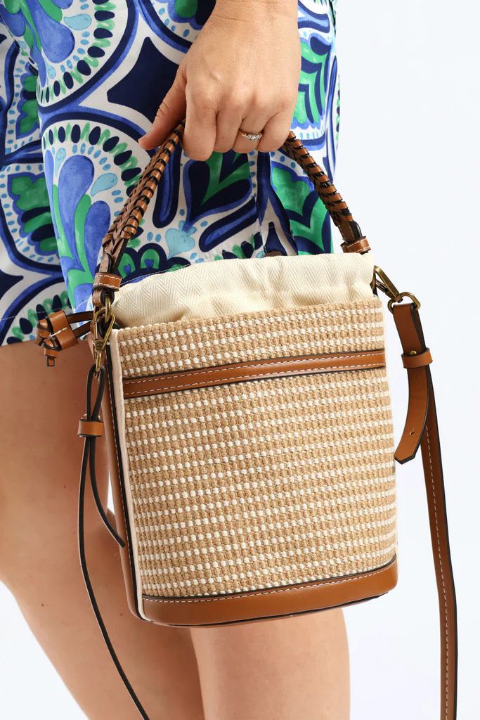 Beige Zara potli crossbody bag